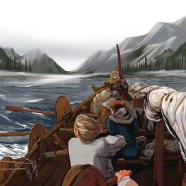Иллюстрация для настолки про викингов