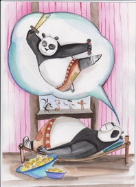 "Панда", иллюстрация к сказке "Кунг-фу-панда"