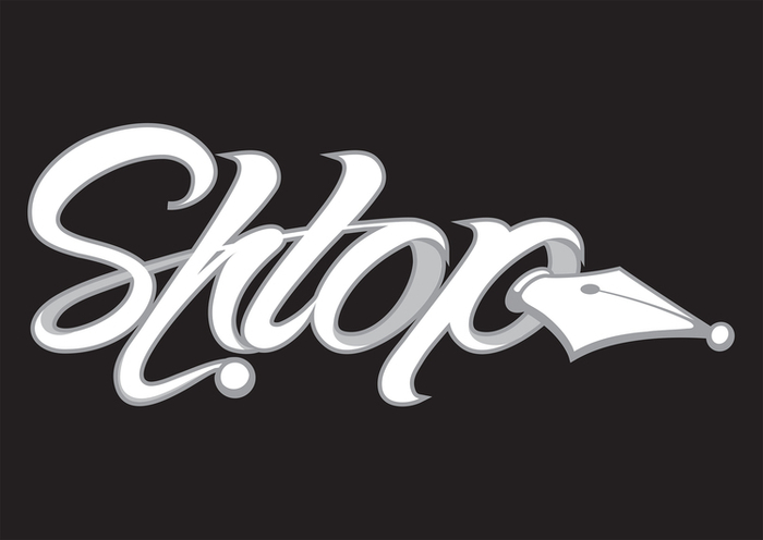 Lettering "Shtop"