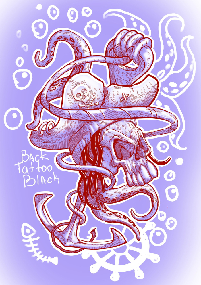 Пират Якорь Осьминог