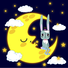 Зайка на луне