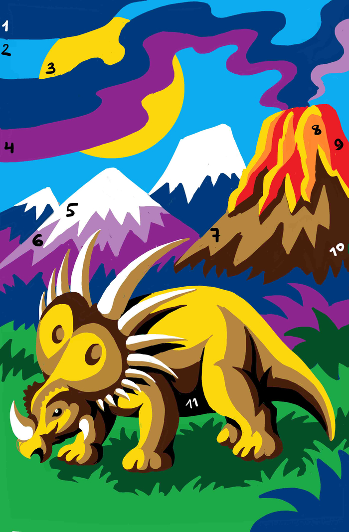 динозавр 1 (рисунок под песок)