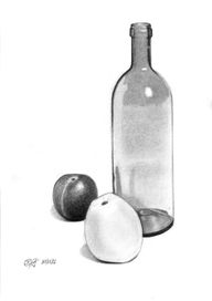 натюрморт углём