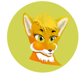 мультяшная мордочка лисенка