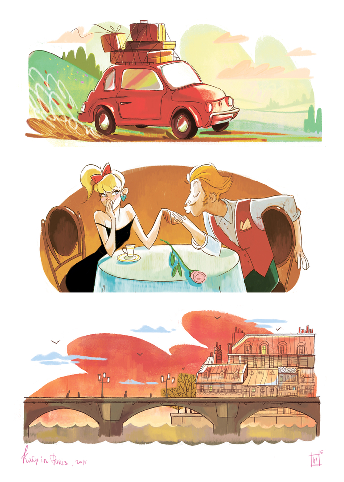 кати в париже и красный фиат
