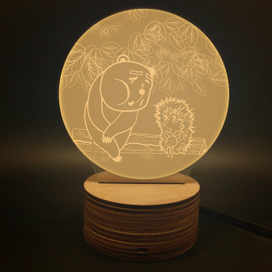 Макет для 3д лампы. 