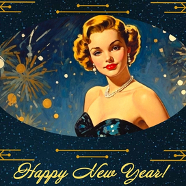 Иллюстрация новогодней открытки