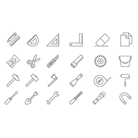 Набор иконок на тему инструментов