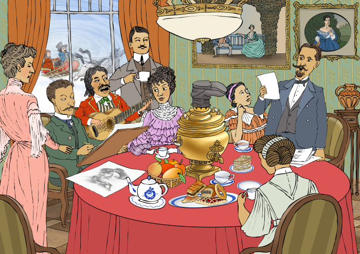 1902 год. В салоне купчихи Шаниной…  художник Врубель,... поэт Анненский…