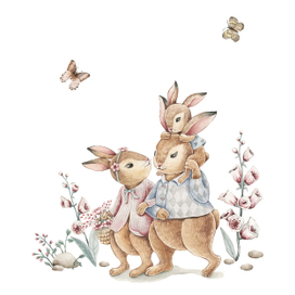 Семья зайчиков