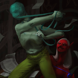 Иллюстрация с двумя фигурами