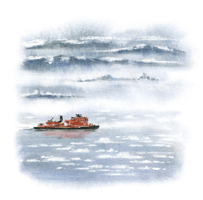 Иллюстрация к книге О. Бундура "В гостях у белого медведя"