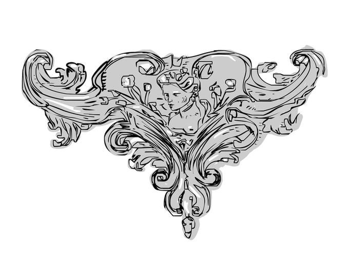 декоративный уголовой картуш