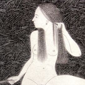 Глядящая в зеркало