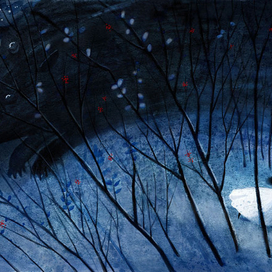 Иллюстрация к сказке &quot;Белоснежка и семь гномов&quot;