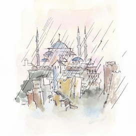 дождь в Стамбуле