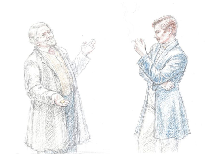 Иллюстрация к пьесе А.Островского "Бесприданница" для издательства "Речь" 2022г.