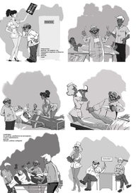 Dok серия комических рисунков для журнала.