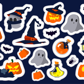 Хэллоуинские стикеры