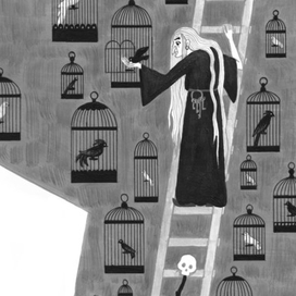 Иллюстрация к сказке братьев Гримм "Йоринда и Йорингель"