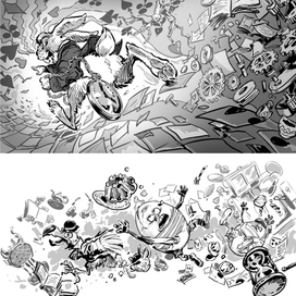 Эскиз оформления стены офиса программистов