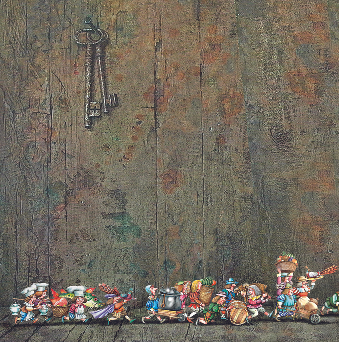 Фрагмент форзаца к книге "Гулливер в стране лилипутов"