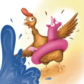 Курочка на море 