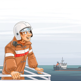 Приразломная. Персонаж Серёга с Гиганта в море.