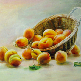 Персики. Холст, масло
