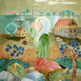 Иллюстрация к книге о Св.бл. Ксении Петербургской