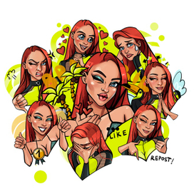 Стикерпак для фитнес-блогера 