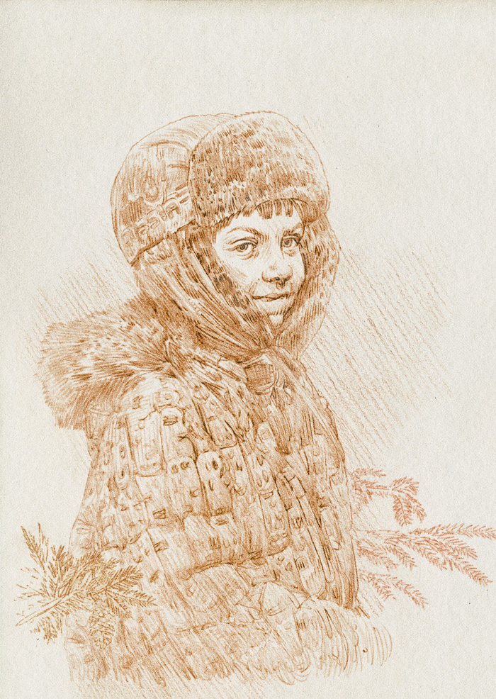 Эскиз образа героя детской книги.