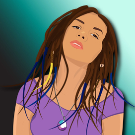 Girl with dreadlocks