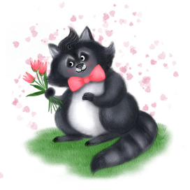 Влюбленный енотик