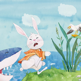 Белый кролик с острова Инаба