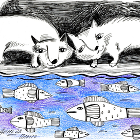 Inktober 2020. Плыть