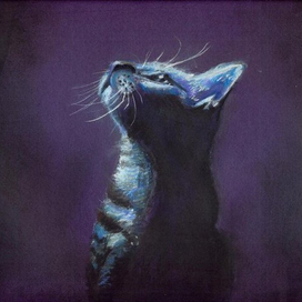 Пастель , акварель .