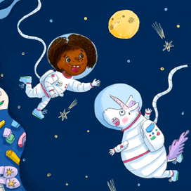 Иллюстрация из книги «Хочу на Луну»