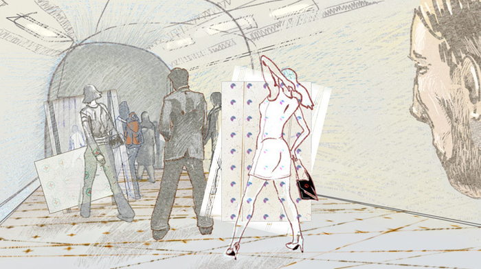 Однажды в переходе метро одна девушка подумала, что у нее по спине ползет муравей. А другая просто п