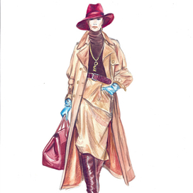 Экстравагантная дама в шляпе