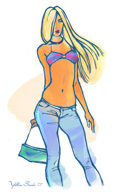 Девушка с сумочкой