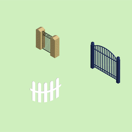 Заборы в изометрии