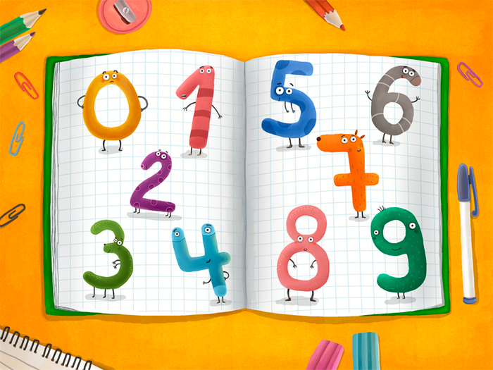 Цифры. Экран детского приложения