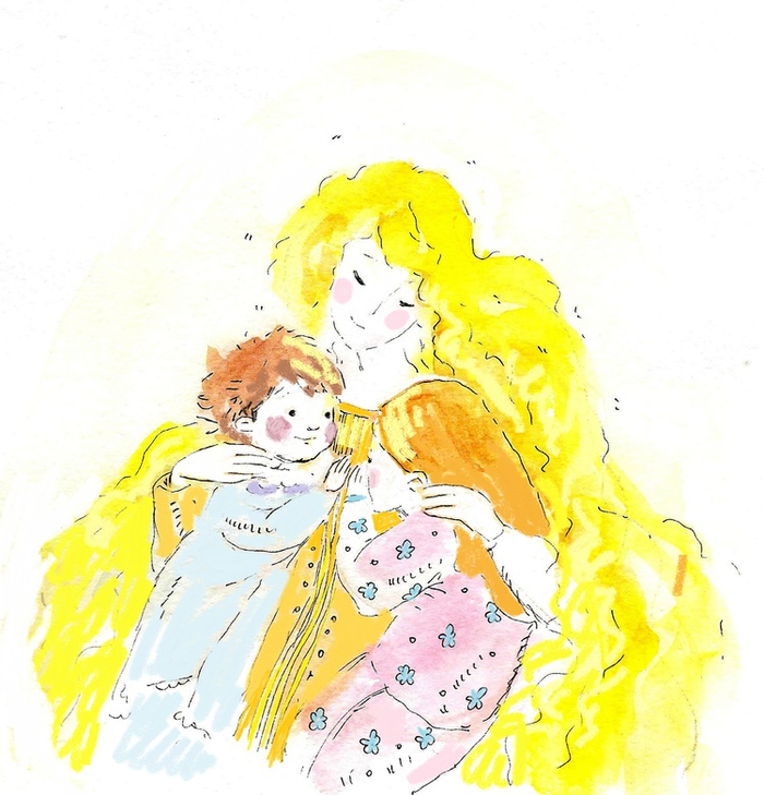 Фея с девочками. Иллюстрация к книге "Волшебный лес".