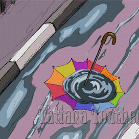 Зонтик полный воды