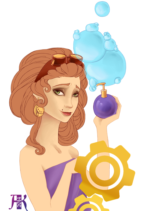 Девушка-стимпанк. Рисунок на упаковку