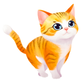 Милый маленький рыжий котик. Милый котенок. Изолированное изображение на белом фоне. Цифровая акварель.