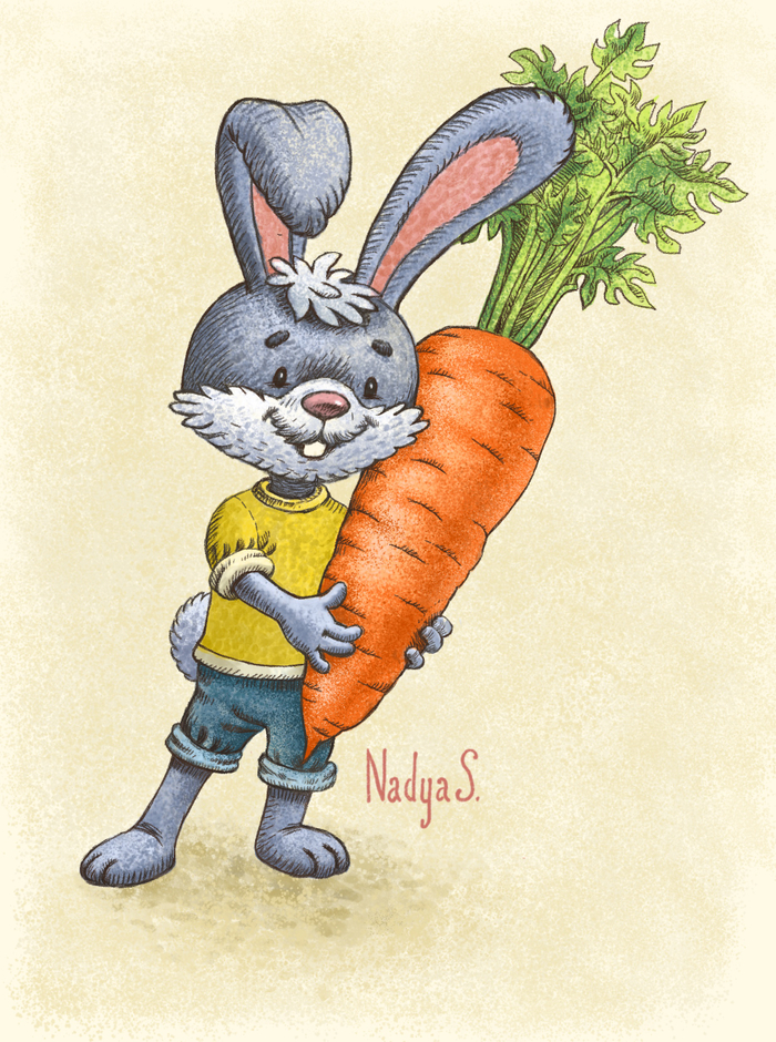 Зайка для открытки