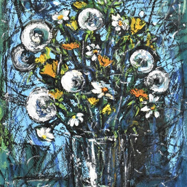 одуванчики в стакане