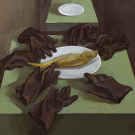 лист из серии "Музей ислама". картон., темпера. 2015г.